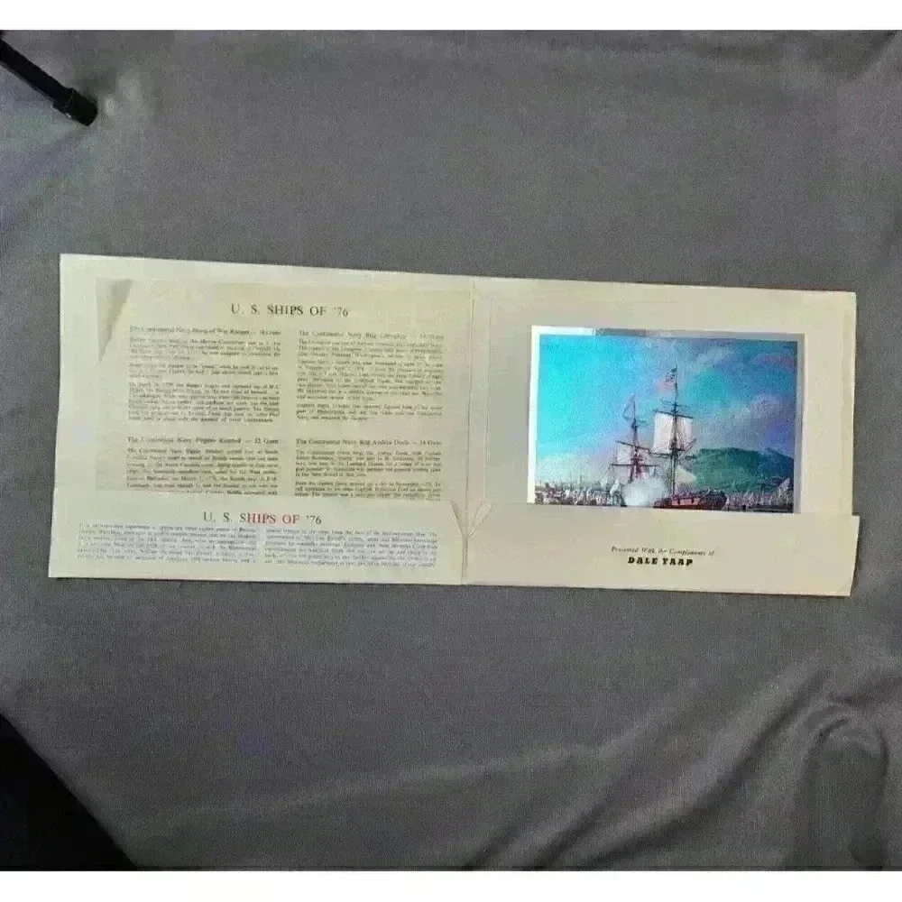 U.S. Ships of 76 Set William Nowland Van Powell Vintage Foil Color-Etched Prints - Picture 10 of 10